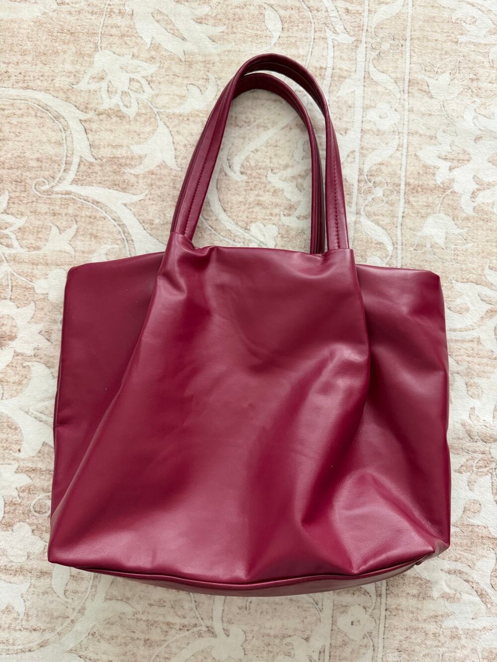 Neiman Marcus Large Faux Leather Tote